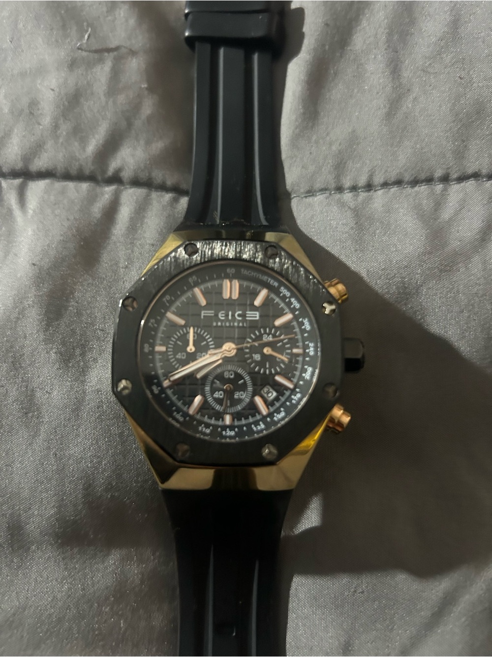Ice Black and Gold Men's Chronograph Sport Watch